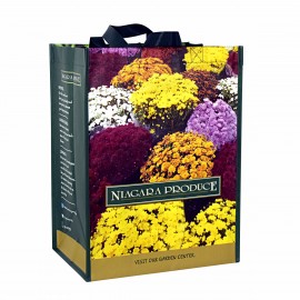 Custom 120g Laminated Non-Woven Grocery Tote Bag 11"x15"x8.5" with Logo