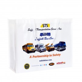 Promotional Custom Full-Color Laminated Non-Woven Tradeshow Bag 18"x15"x8"