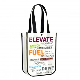 Promotional Round Cornered Lululemon Style Laminated Promotional Gift Bag 9"x12"x4.5"  Promotional Round Cornered Lululemon Style Laminated Promotional Gift Bag 9"x12"x4.5"