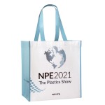 Custom Full-Color Laminated RPET (recycled from plastic bottles) Tradeshow BagÂ 12"x13"x8" with Logo