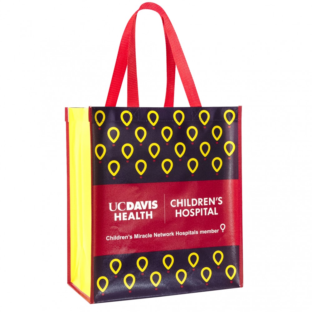 Custom 135g Laminated Non-Woven Artistic Tote Bag 13x15x8 with Logo