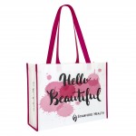 Logo Branded Custom Full-Color Laminated Non-Woven Promotional Tote Bag 15"x11.5"x5
