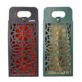 Special Hollow Out Pattern Wine Carriers Bag with Logo  Special Hollow Out Pattern Wine Carriers Bag with Logo