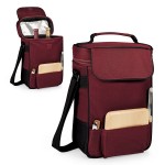 Duet Insulated Two-Bottle Wine & Cheese Tote with Logo