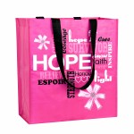 Custom Full-Color Laminated Woven Promotional Tote Bag 14"x15.75"x7.75" with Logo