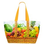 Custom 145g Laminated Woven Reusable Grocery Bag 15"x13"x8" with Logo