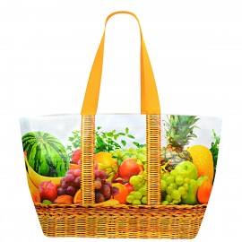 Custom 145g Laminated Woven Reusable Grocery Bag 15"x13"x8" with Logo  Custom 145g Laminated Woven Reusable Grocery Bag 15"x13"x8" with Logo
