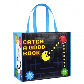 Custom Full-Color Laminated Non-Woven Promotional Library Tote 15"x13"x8" with Logo