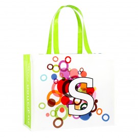 Custom Full-Color Laminated Non-Woven Promotional Tote BagTote Bag 17"x14"x7" with Logo