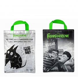  Custom 120g Laminated Translucent Woven PE Halloween Bag 8"x10"