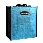 Custom 145g Laminated Woven Grocery Bag 14"x16"x8" with Logo