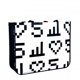 Promotional Custom Laminated Non-Woven Round Cornered Tradeshow Bag 20"x16"x6.5"