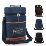 Customized Classic Insulated Double Wine Cooler Bag