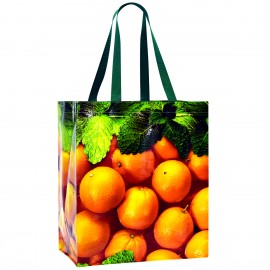 Custom 145g Laminated Woven Reusable Grocery Bag 13"x15"x8" with Logo