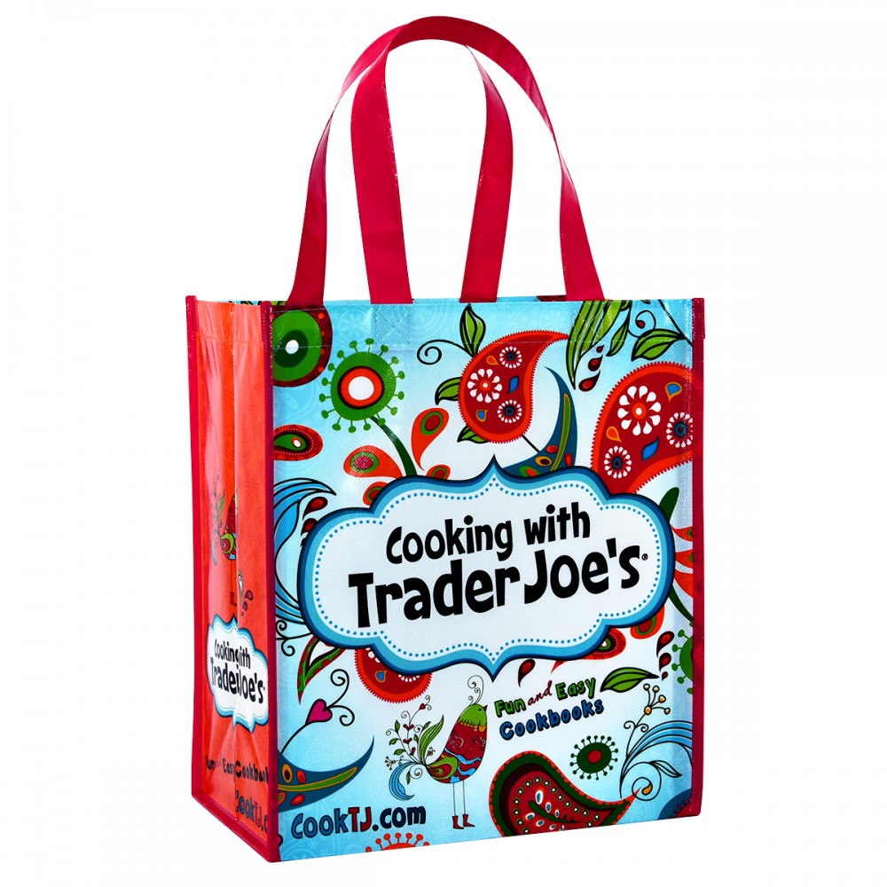 Logo Branded Full-Color Laminated Non-Woven Grocery Tote Bag 13"x15"x8" Logo Branded Full-Color Laminated Non-Woven Grocery Tote Bag 13"x15"x8"