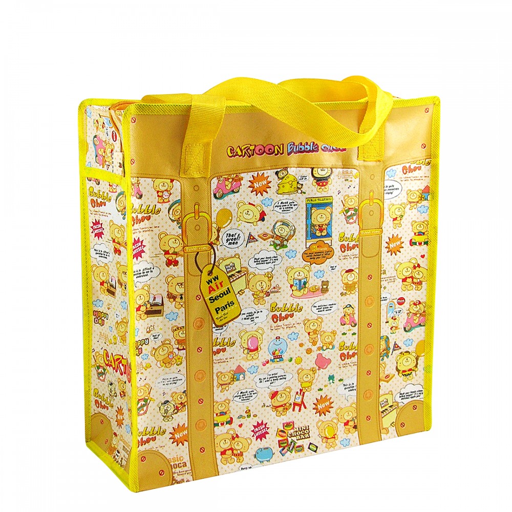 Promotional Custom Full-color Laminated Non-Woven Zipper Tote Bag 14"x15"x5" Promotional Custom Full-color Laminated Non-Woven Zipper Tote Bag 14"x15"x5"