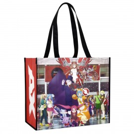 Custom Full-Color Laminated Non-Woven Promotional Library Tote 15"x13"x8" with Logo