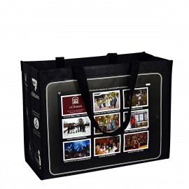 Promotional Custom Full-Color Laminated Non-Woven Promotional Tote Bag 16"x12"x7"