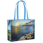 Custom Full-Color Laminated Non-Woven Promotional Tote Bag 15"x11.5"x5" with Logo