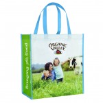  Custom Full-Color Printed 145g Laminated RPET (recycled from plastic bottles)Tote BagÂ 14"x16"x8"