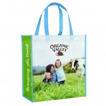 Custom Full-Color Printed 145g Laminated RPET (recycled from plastic bottles)Tote Bag 14"x16"x8"
