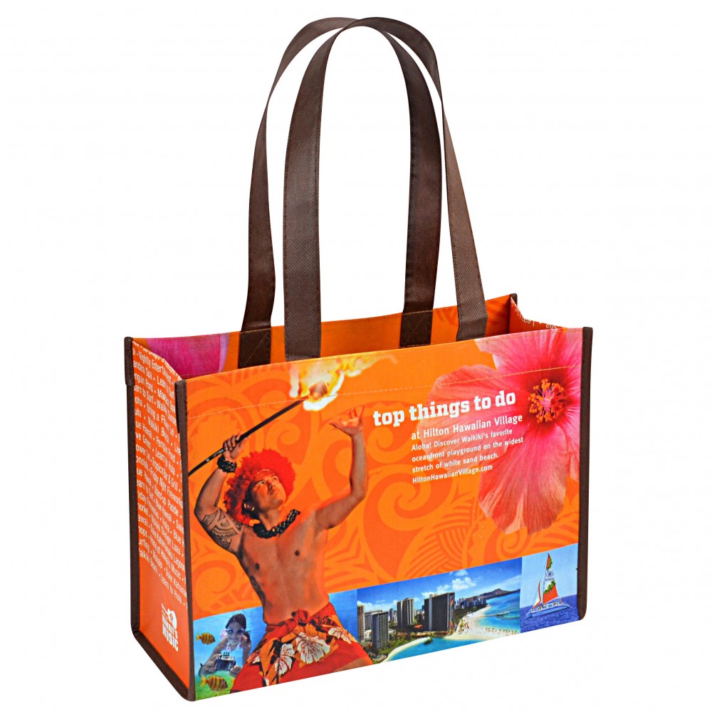 Personalized Custom Full-Color Laminated Non-Woven Promotional Gift Bag 12.5"x9"x6"