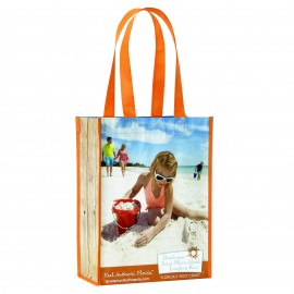 Custom Full-Color Laminated Non-Woven Promotional Tote Bag 9"x12"x4.5" with Logo