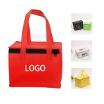 6 Inch Non Woven Insulated Cooler Outdoor Lunch Bag With Handle with Logo