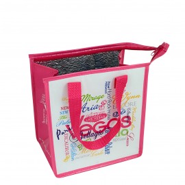 Full-Color 120g Laminated Non-Woven Insulated Lunch Bag w/Zipper Closure 9"x10"x5.5" with Logo  Full-Color 120g Laminated Non-Woven Insulated Lunch Bag w/Zipper Closure 9"x10"x5.5" with Logo