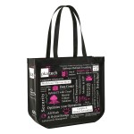 Full-Color Laminated Non-Woven Lululemon Style Round Cornered Promotional Tote Bag 16"x14"x6" with Logo