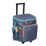 Foldable Trolley Rolling Cooler Bag with Logo