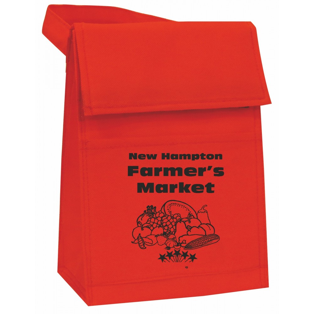Logo Branded Insulated Lunch Tote - 7" x 10" x 4.5" Logo Branded Insulated Lunch Tote - 7" x 10" x 4.5"