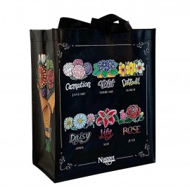 Customized Custom Full-Color 145g Laminated Woven Promotional Grocery Bag 12"x15"x7"