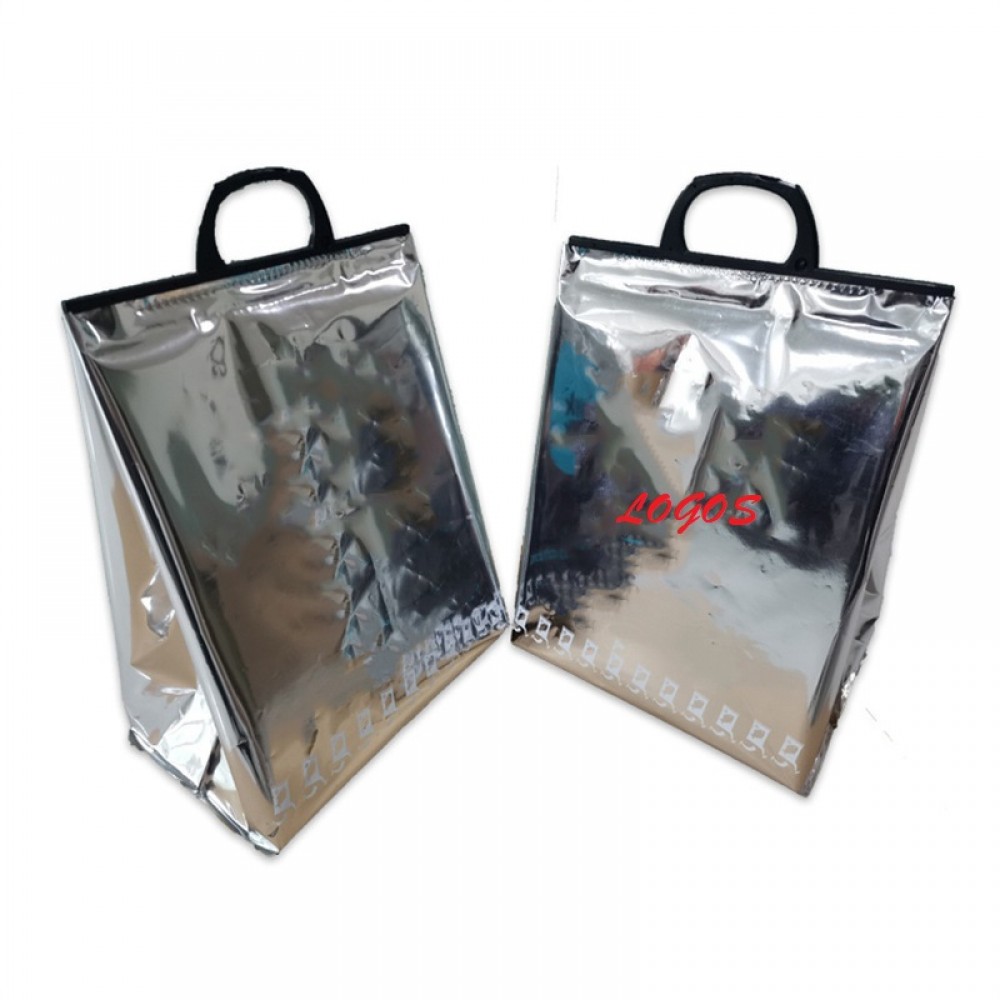 Insulated Grocery shopping bag, Reusable bags, cooler, Re-sealable Aluminum Sandwich Bag with Logo