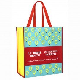 Custom Custom 135g Laminated Non-Woven Artistic Tote Bag 13x15x8