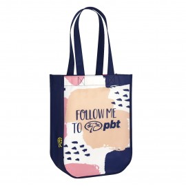 Round Cornered Lululemon Style Laminated Gift BagÂ 9"x12"x4.5" with Logo