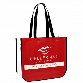 Promotional Custom Full-Color Laminated Non-Woven Lululemon Style Round Cornered Promotional Tote Bag 16"x14"x6"  Promotional Custom Full-Color Laminated Non-Woven Lululemon Style Round Cornered Promotional Tote Bag 16"x14"x6"