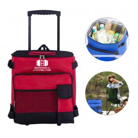 Large Capacity Rolling Cooler Bag 43L with Logo