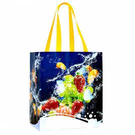 Custom 145g Laminated Woven Reusable Grocery Bag 13"x15"x8" with Logo  Custom 145g Laminated Woven Reusable Grocery Bag 13"x15"x8" with Logo