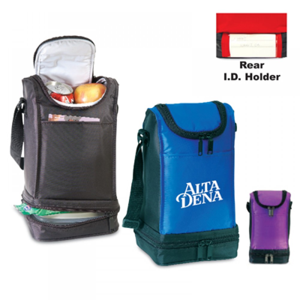 Deluxe Dual Compartment Lunch Sack W/ ID Holder Deluxe Dual Compartment Lunch Sack W/ ID Holder