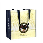 Custom Full-Color Laminated Non-Woven Promotional Tote Bag 15"x15"x6" with Logo