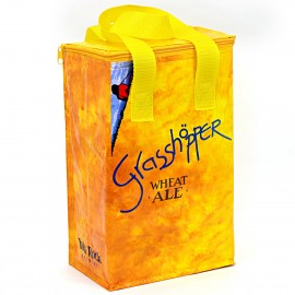 Personalized Custom Full-Color145g Laminated Woven Insulated 12-Can Cooler Bag w/3-Side Zipper Closure 9"x11"x6"