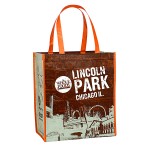  Custom Full-Color Printed 145g Laminated RPET (recycled from plastic bottles)Tote BagÂ Â 14"x16"x8"