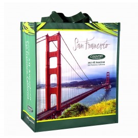 Logo Branded Custom 135g Laminated Non-Woven PP Tote Bag 13"x15"x8"