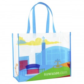 Custom Full-Color Laminated Non-Woven Promotional Tote Bag17"x14"x7" with Logo