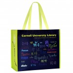 Custom Custom Full-Color Laminated Non-Woven Promotional Library Tote 15"x13"x8"