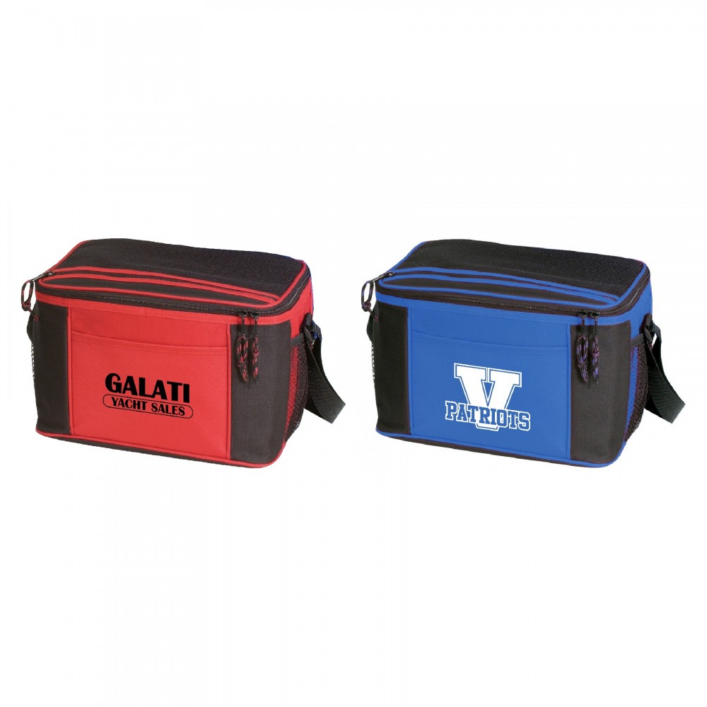 Insulated Leak-Proof 12-Can Lunch Cooler w/ Pockets & Shoulder Strap with Logo Insulated Leak-Proof 12-Can Lunch Cooler w/ Pockets & Shoulder Strap with Logo