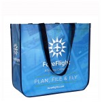 Custom 135g Laminated Non-Woven Round Cornered Promotional Tote Bag 16"x14"x6" with Logo