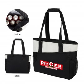 600D Two-Tone 20 Can Cooler Tote Bag with Logo