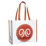 Custom 145g Laminated Woven PP Tote Bag 15"x13"x8" with Logo